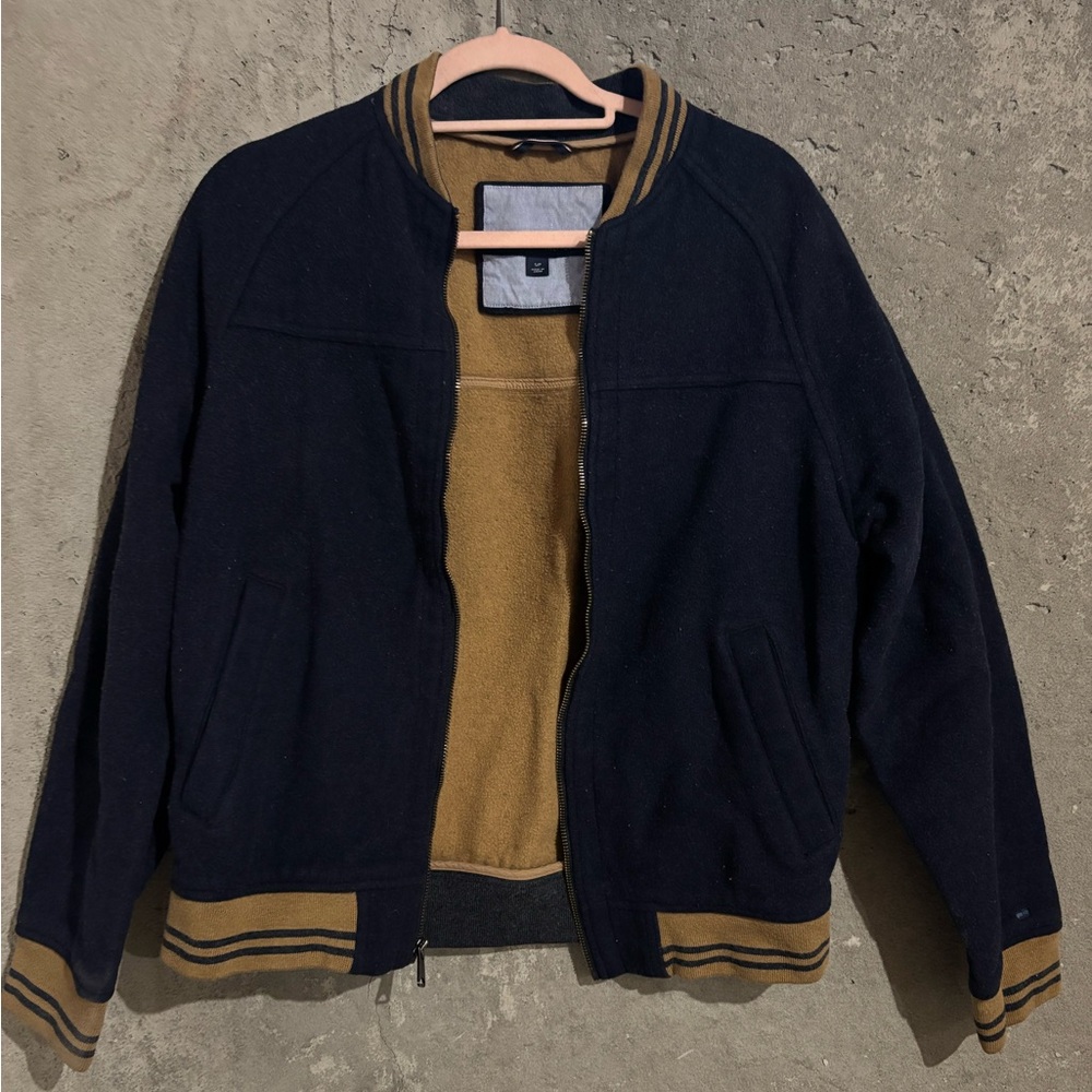Tommy Hilfiger Black and Tan Bomber Jacket